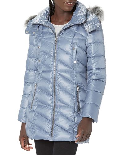 Marc New York Faux Down Puffer - Blue