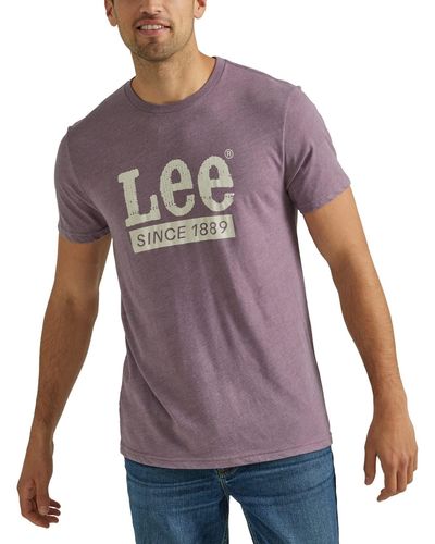 Lee Jeans Short Sve Graphic T-shirt - Purple
