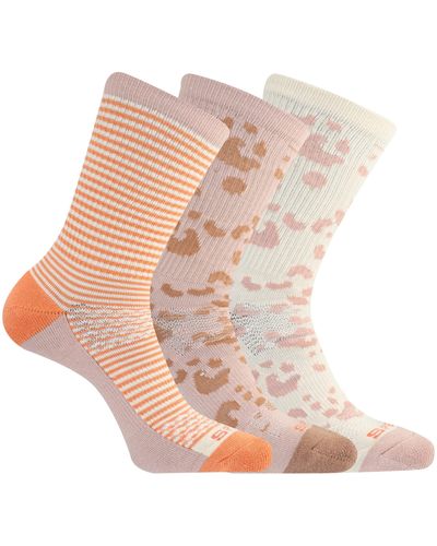 Sperry Top-Sider Cotton Boat Crew Socks-3 Pair Pack-arch Support And Comfort Cushioning - Pink