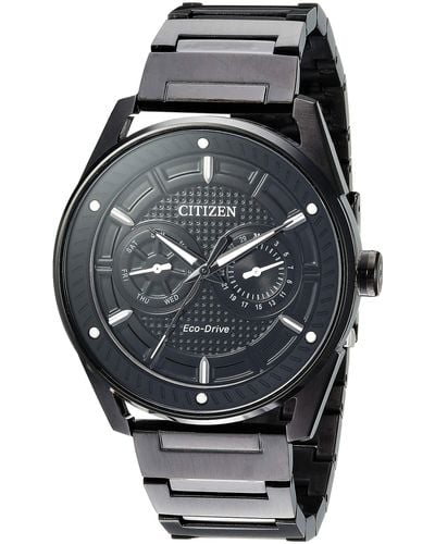 Citizen Drive Japanese-quartz Watch With Stainless-steel Strap, Black (model: Bu4025-59e)