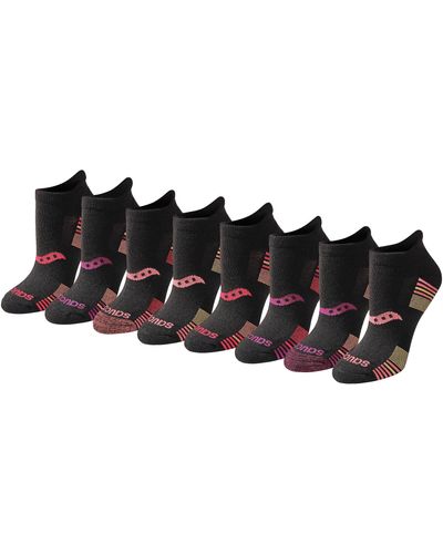 Saucony 8/16 Performance Heel Tab Athletic Socks - Black