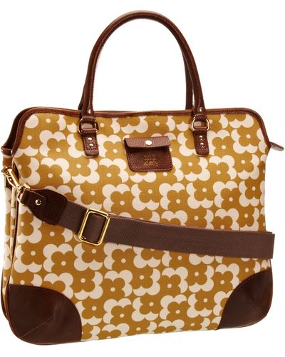 Orla Kiely Textured Vinyl Flower Dot Jeanie Bag - Metallic