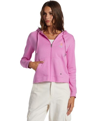 Roxy Zip-up Hooded Sweatshirt - Purple