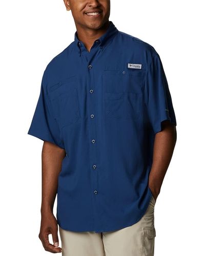 Columbia Tamiami Ii Short Sleeve Shirt Button - Blue