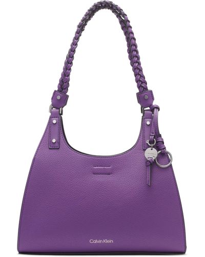 Calvin Klein Shelly Novelty Satchel - Purple