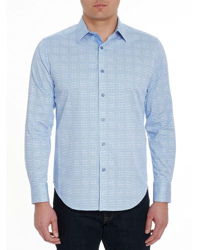 Robert Graham Aberration Long-sleeve Woven Shirt - Blue