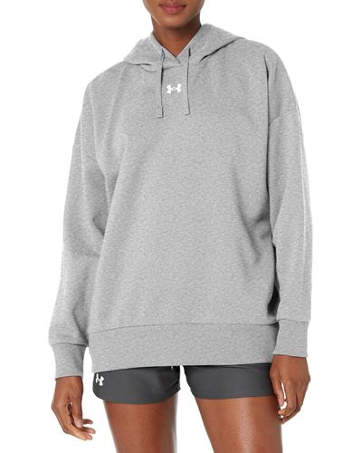 Under Armour Womens Rival Fleece Oversized Hoodie, - Gray