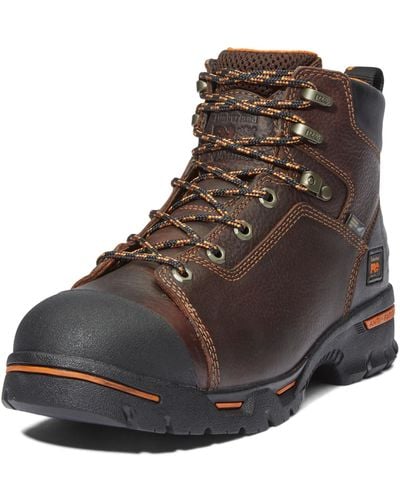 Timberland Endurance 6 Inch Steel Safety Toe Puncture Resistant Industrial Work Boot - Brown