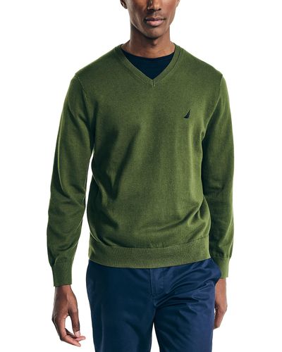 Nautica Navtech V-neck Sweater - Green