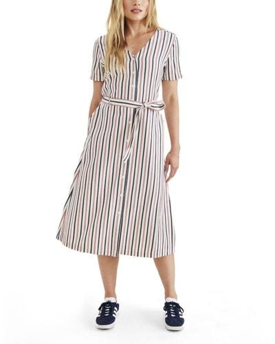 Dockers Short Sleeve Midi Dress, - Multicolor
