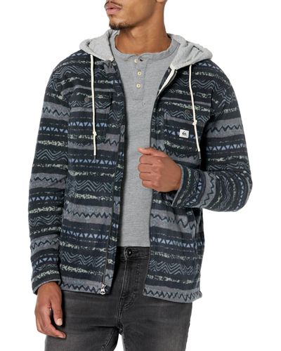 Quiksilver Super Swell Full Zip Hoodded Fleece Sweatershirt Sweatshirt - Black