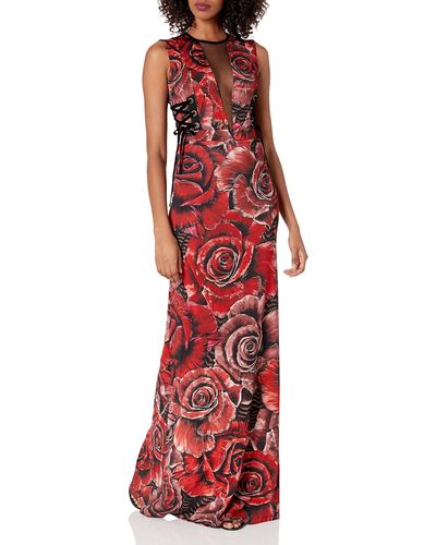 Just Cavalli S Macro Print Dress - Red