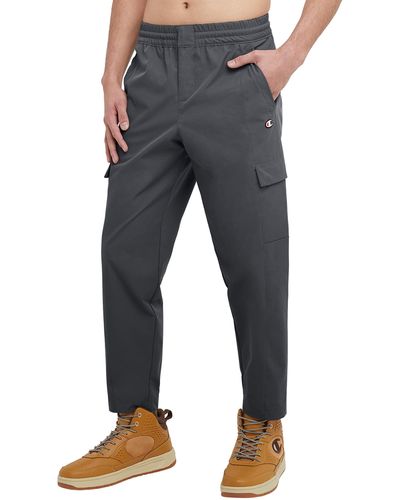 Champion , Flex Woven Stretch Athletic Pants, 27.5", Stealth C Logo - Gray