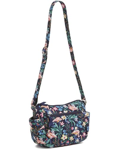 Vera Bradley Crossbody Purse Bag Quilted Navy with Floral Pattern Inside  Pockets | eBay