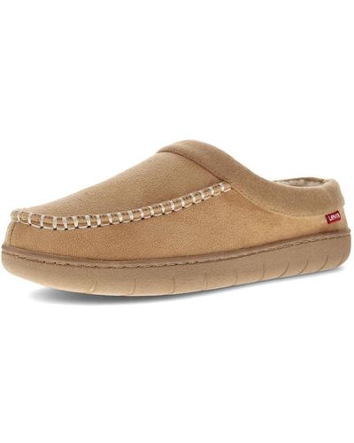 Levi's S Victor Microsuede Clog House Shoe Slippers - Brown