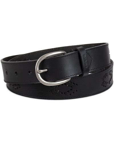 Levi's Regular Lace Pattern Leather Belt - Black