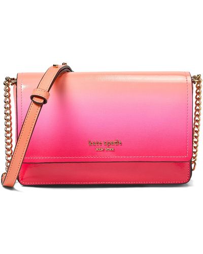 Kate Spade Morgan Ombre Saffiano Leather Flap Chain Wallet - Pink