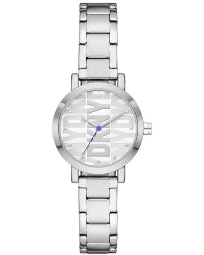 DKNY Soho Quartz Stainless Steel Dress Watch - Metallic