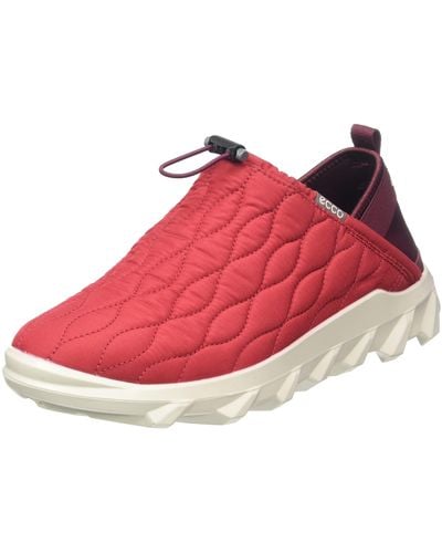 Ecco Mx Quilted Slipper Trainer - Red