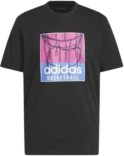 adidas Chain Net Graphic T-shirt - Black