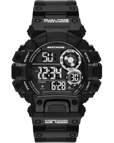 Skechers Evanston Digital Chronograph Watch - Black