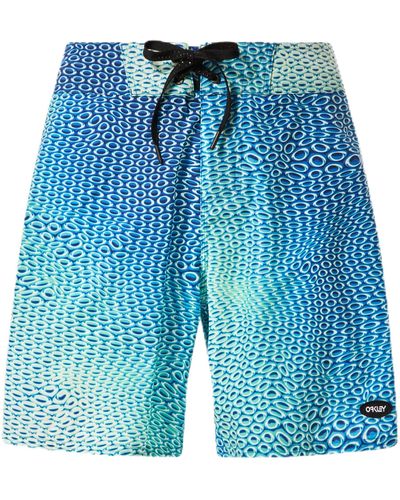 Oakley Cosmic Tides 18" Boardshort Swim Trunks - Blue