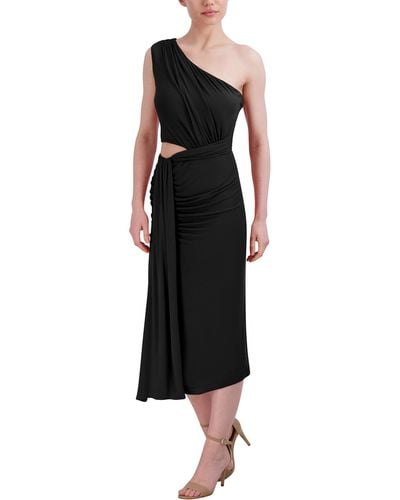 BCBGMAXAZRIA One Shoulder Neck Jersey Cutout Dress - Black
