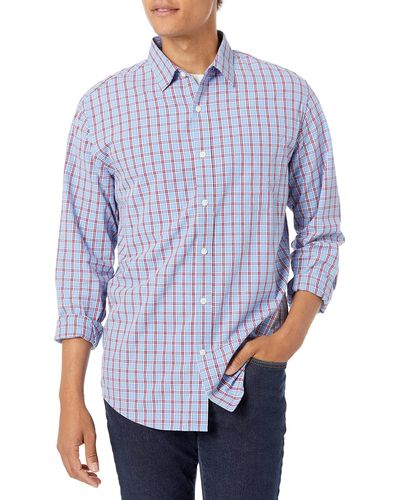 Amazon Essentials Regular-fit Long-sleeve Casual Poplin Shirt - Blue