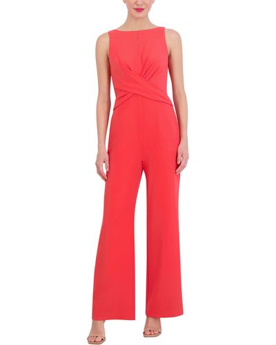 Vince Camuto Cross Front Jumpsuit - Red