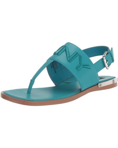 DKNY Essential Open Toe Fashion Pump Heel Sandal Heeled - Blue