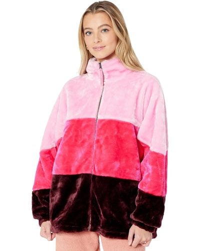 UGG Elaina Faux Fur Jacket - Pink