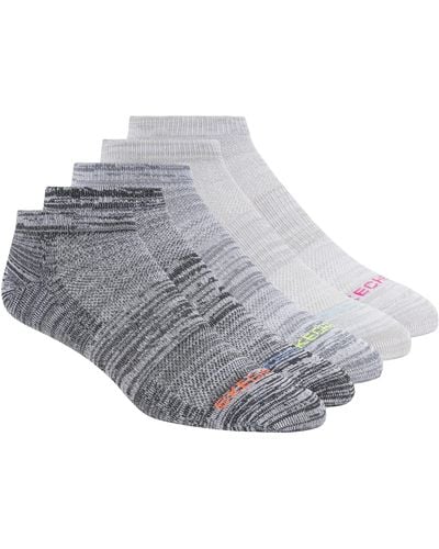 Skechers Womens 5 Pack Low Cut Socks - Gray