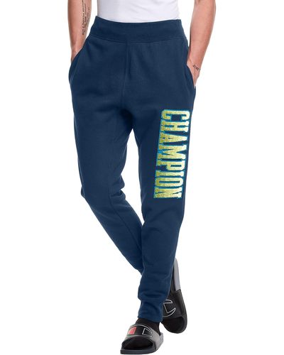 Champion Reverse Weave Sweatpants With Pockets - Blue