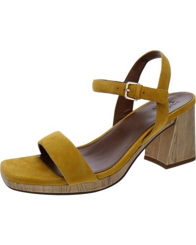 Naturalizer S Rose Yellow Suede Ankle Straps 8.5 M