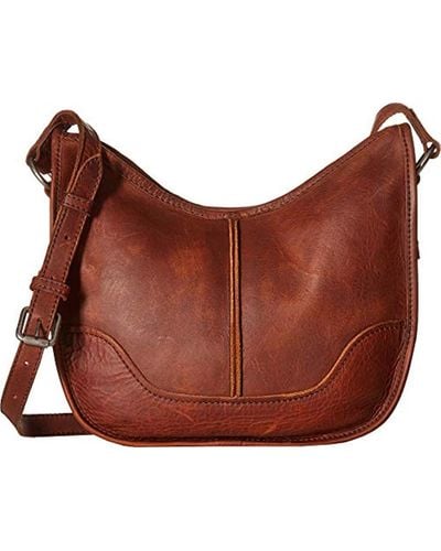 Frye Cara Saddle Leather Crossbody Bag - Brown