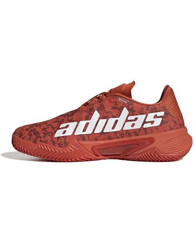 adidas Barricade Tennis Shoe - Red