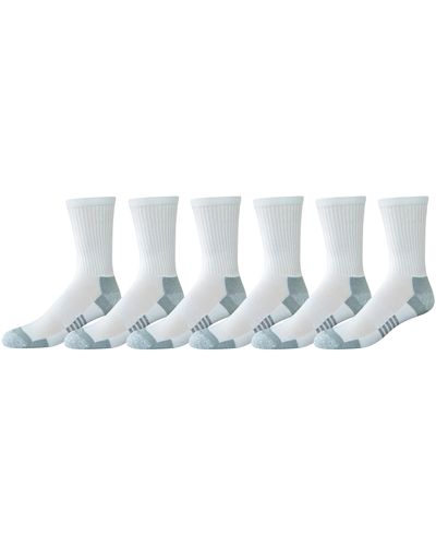 Amazon Essentials Performance Cotton Cushioned Athletic Crew Socks - White