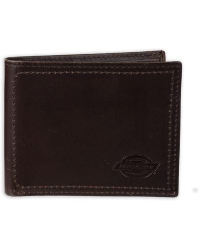 Dickies Leather Slimfold Wallet - Black