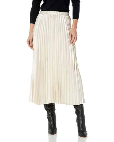 Anne Klein Pull On Pleated Skirt - Natural