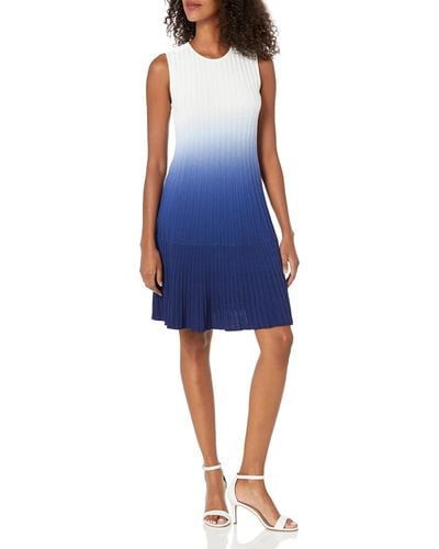 Shoshanna Elle Ombre Knit Mini Dress - Blue