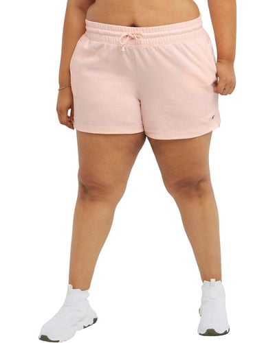 Champion , Middleweight Plus Size Shorts, 5", Pale Blush Pink