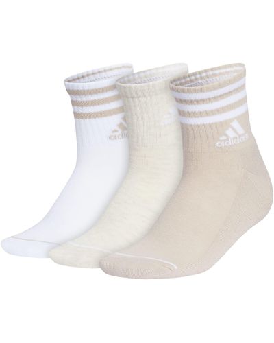 adidas 3-stripe High Quarter Socks - White