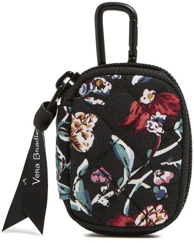 Vera Bradley Cotton Bag Charm For Airpods - Black