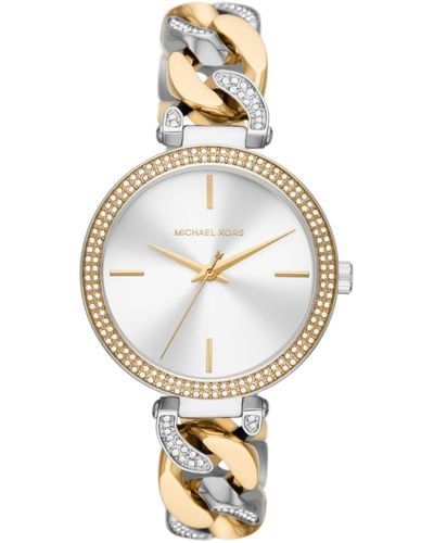 Michael Kors Catelyn Three-hand Two-tone Stainless Steel Chain Watch - Metallic