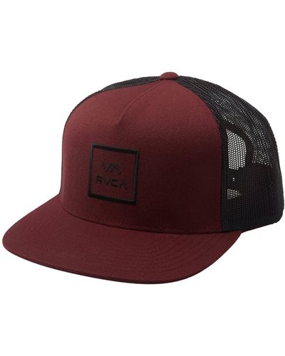 RVCA Adjustable Snapback Hat - Red