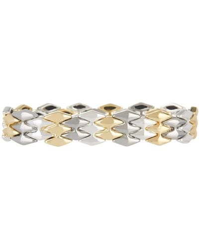 Nine West Boxed Geometric Stretch Bracelet - Metallic