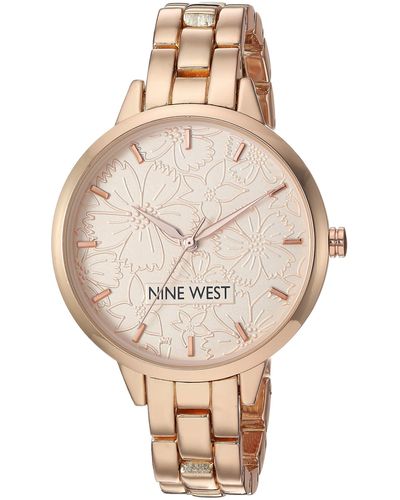 Nine West Nw/2226rgrg Rose Gold-tone Bracelet Watch - Metallic