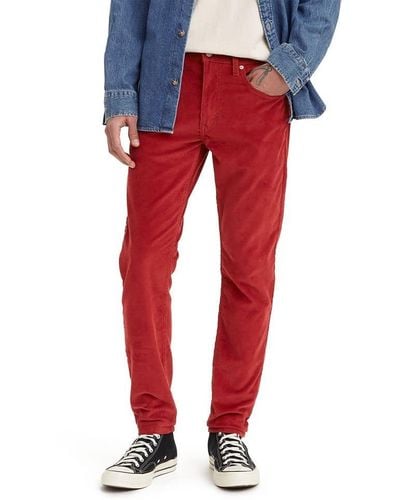 Levi's Corduroy Slim Tape Leg Jeans - Red
