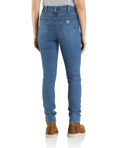 Carhartt Size Rugged Flex Slim Fit Tapered High Rise Jean - Blue