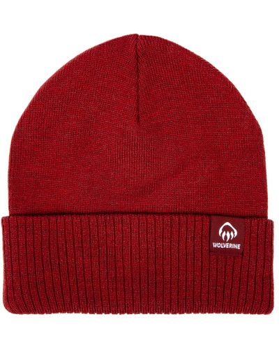 Wolverine Performance Beanie-durable For Work And Outdoor Adventures - Red